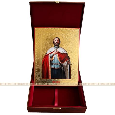 Современная живописная именная икона Святой князь Александр Невский ...