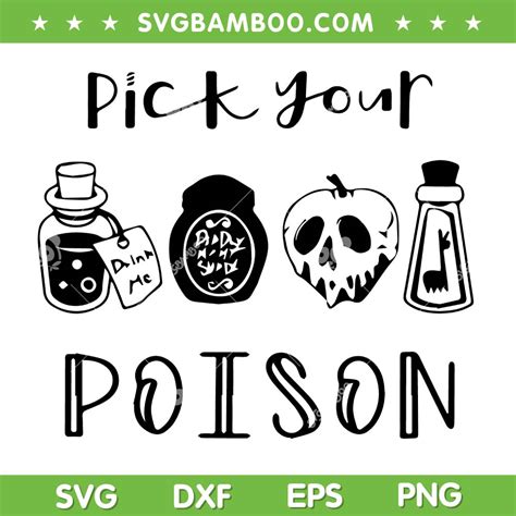 Pick Your Poison Disney Halloween Svg Png