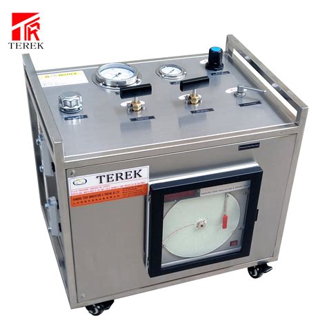 Terek Brand High Pressure Air Driven Hydro Testing Pump Unit With Round Chart Recorder Hydro