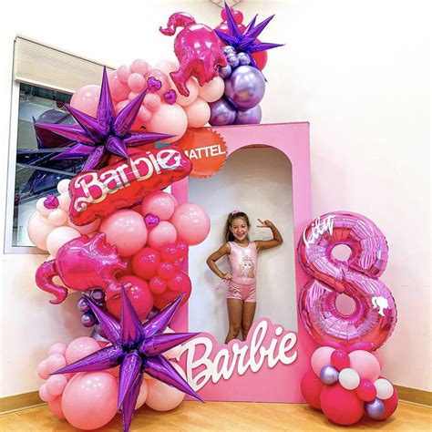 111pcs Barbie Princess Theme Hot Pink Balloon Set Garland Arch Kit For Girls Birthday Princess