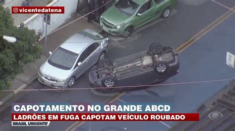 Criminosos Em Fuga Capotam Carro Em S O Bernardo Do Campo Youtube