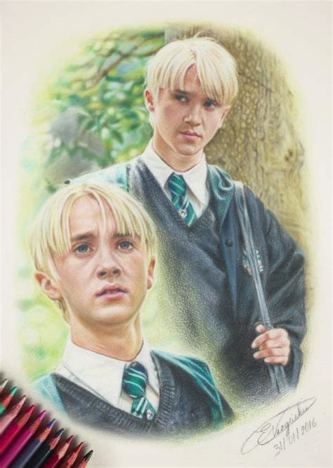 Tom Felton Draco Malfoy Harry Potter Drawing By Tokiiolicious On