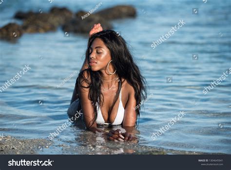 Sexy Black Model Bikini Stock Photo 1304645941 Shutterstock