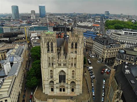 Amazing View From Above The Capital Of Belgium Great Brussels Very