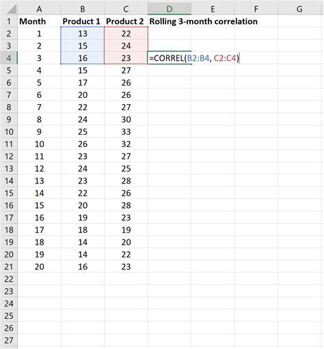 How To Calculate Rolling Correlation In Excel