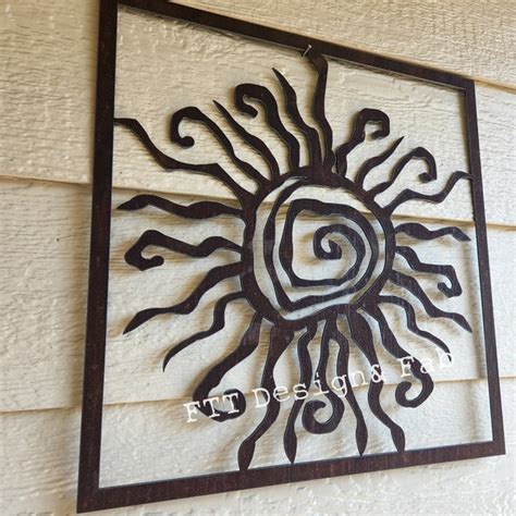 Outdoor Wall Art Sun Etsy