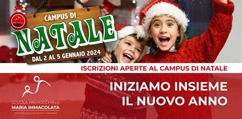 Aperte Le Iscrizioni Al Campus Di Natale Dal Al Gennaio