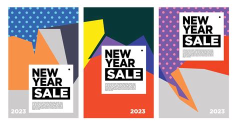 Vector New Year 2023 Sale with colorful abstract background for banner ...