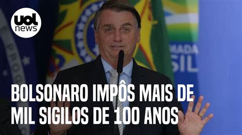 Governo Bolsonaro Impôs 1 108 Sigilos De 100 Anos Diz Transparência Brasil Youtube