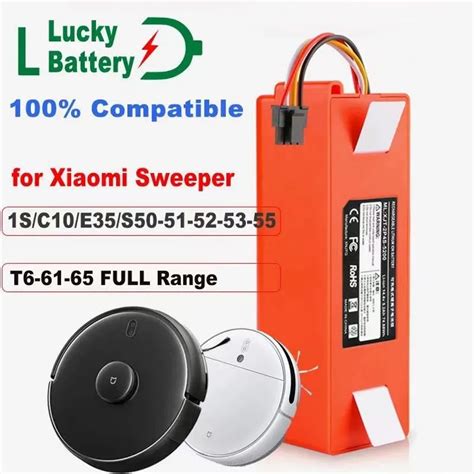 14 4V 6500mAh Robotic Vacuum Cleaner Replacement Battery For Xiaomi