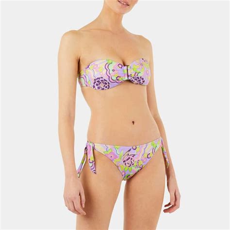 Bandeau Bikini Top Rainbow Flowers Brandalley