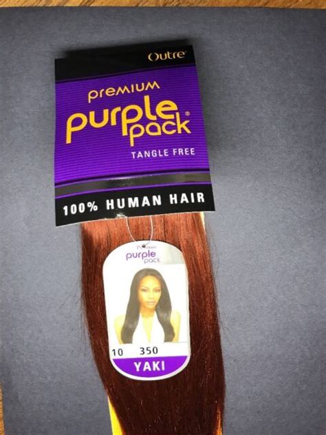 Outre Premium Purple Pack 100 Human Hair Yaki Weave 10 350 EBay