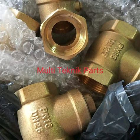 Jual Swing Check Valve Kuningan Klep Tabok Brass PN16 Drat 3 Per 4