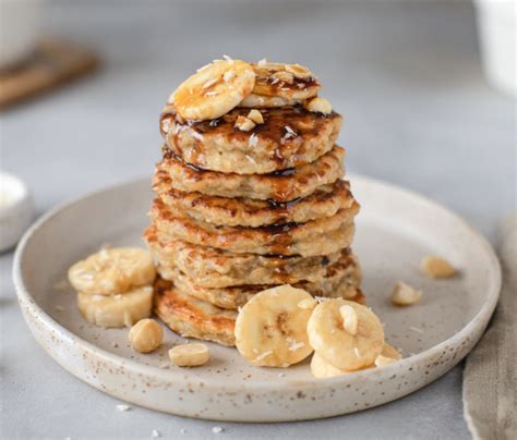 Healthy Banana Oatmeal Pancakes Quick Easy Breakfast Idea