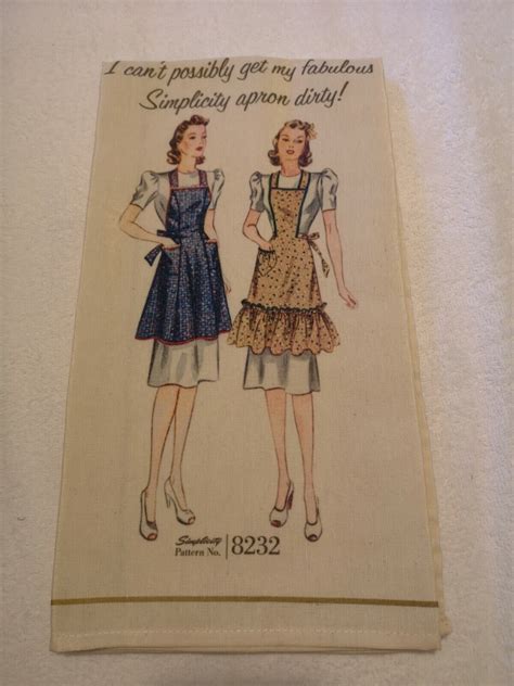 Simplicity Vintage Tea Towelpattern No 8232 Ebay