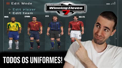 Editei Todos Os Uniformes Do Winning Eleven Ps Youtube