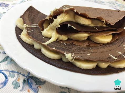 Crepes de chocolate fácil leves e deliciosos