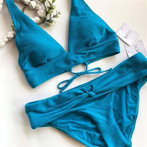 Skye Swimwear Swim Skye Swimwear I Bikini Set With Isabella Top And Erin Bottom In Blue