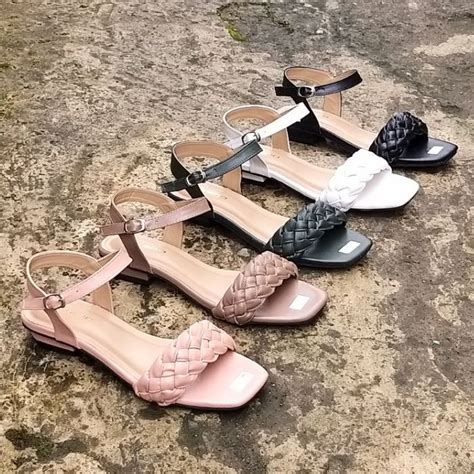 Jual Akano Luna Sandal Wanita Kepang Tali Belakang Hak Tahu Cm