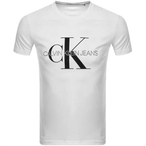 Calvin Klein Jeans Monogram Slim Fit T Shirt White Mainline Menswear