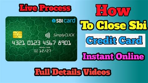 How To Close Sbi Credit Card Online Sbi Credit Card Close Online Video