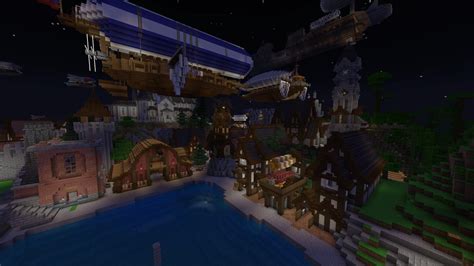 My Steampunk City By Night R Minecraftbuilds