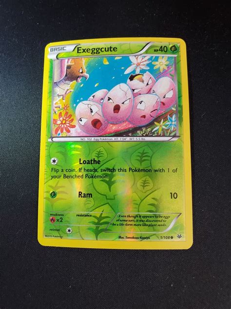 Pok Mon Roaring Skies Exeggcute Reverse Holo Lp Ebay