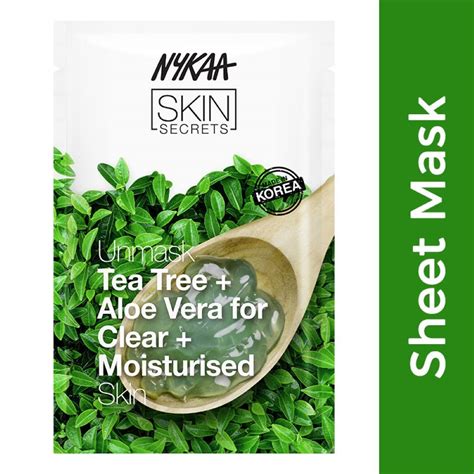 Nykaa Tea Tree Aloe Vera Sheet Mask For Clear And Moisturised Skin 20ml