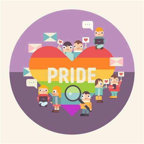 Lgbt People Community Poster Stock Vector Illustration Of Crowd