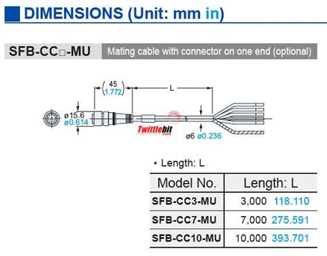 SFBCC3MU | SFB-CC3-MU | Muting Control Connection Cable