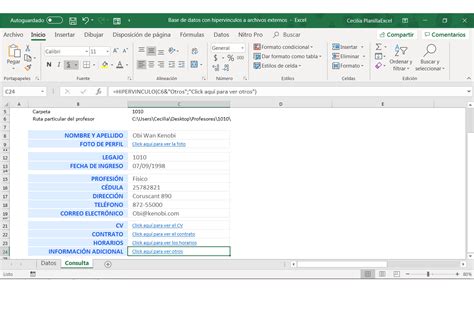 Cómo hacer una base de datos en Excel con enlaces a archivos