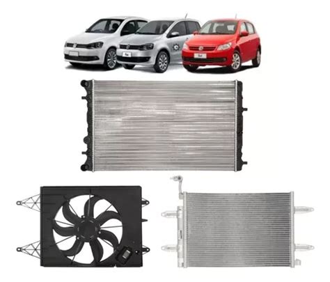 Kit Radiador Condensador Ventoinha Vw Fox Gol G Parcelamento