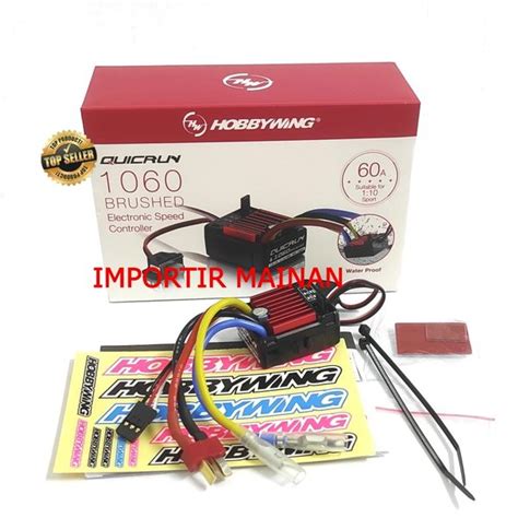 Jual HOBBYWING ESC 60A Waterproof Brushed QUICRUN WP 1060 Rc Car 1 10