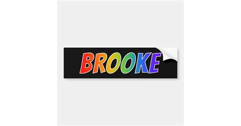 First Name Brooke Fun Rainbow Coloring Bumper Sticker Zazzle