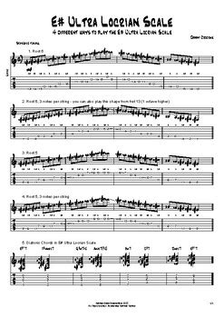 E Ultra Locrian Scale Ways To Play By Danny Crocome Music Tpt