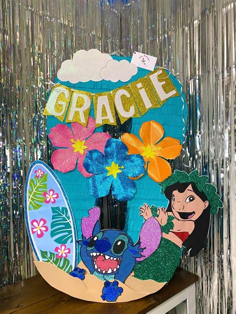 Lilo Stitch Piñata Hello kitty birthday decorations Lilo and