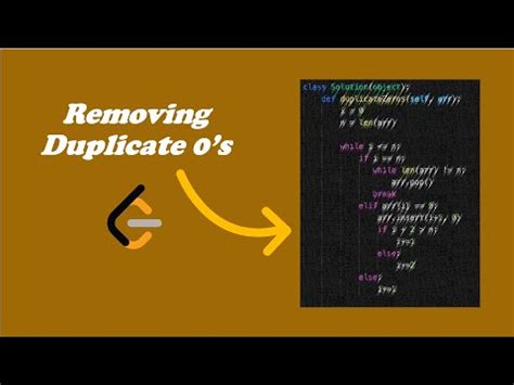 Mastering Leetcode Duplicate Zeros Youtube