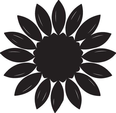 Sunflower Silhouette Vector Illustration White Background 41163013 ...