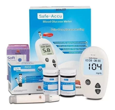 Glucometro Medidor De Glucosa Safe Accu 50 Tiras 50 Lancetas Cuotas