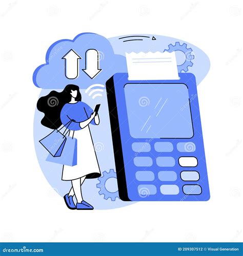 Cloud POS Abstract Concept Vector Illustration. Stock Vector