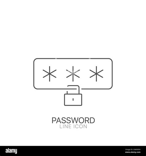 Password Field Vector Line Icon Protection Secure Access Symbol Stock Vector Image And Art Alamy