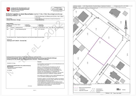 Amtlicher Lageplan Vermessungsb Ro J Ngerink