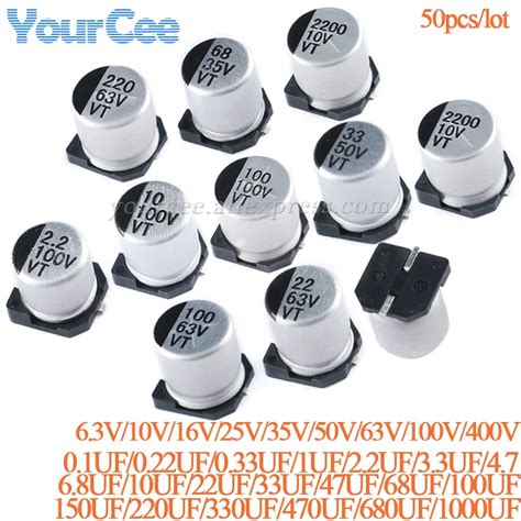 Capacitor Eletrol Tico De Alum Nio Smd V V V V V V V