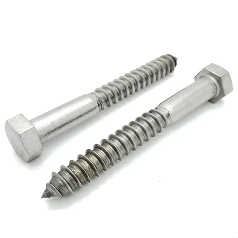 Qty X Stainless Steel Hex Lag Bolt Screws Bcp