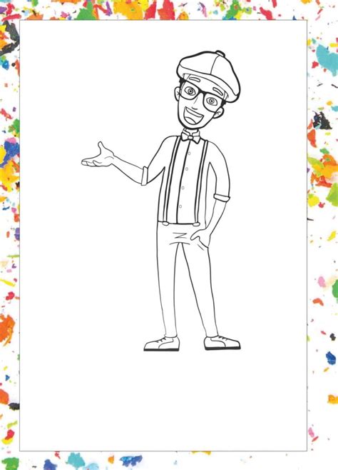 Blippi Para Colorear Descargar E Imprimir Gratis