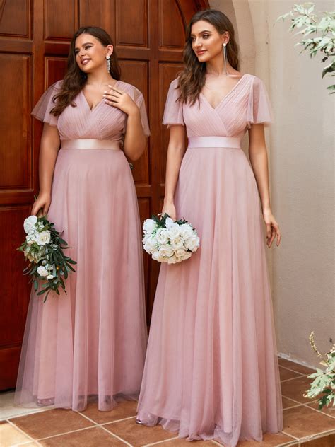 Custom Size Maxi Lace And Chiffon Bridesmaid Dresses Ever Pretty Uk