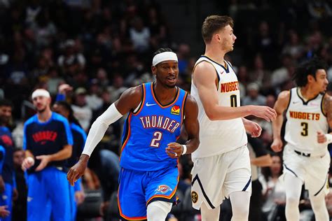 Okc Thunder Vs Denver Nuggets Starting Lineups And Depth Charts For Oct