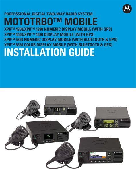 Motorola Solutions 99FT3086 Mobile Transmitter User Manual MOTOTRBO ...