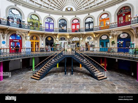 CORN EXCHANGE, LEEDS, UK - SEPTEMBER 30, 2022. An architecture interior ...