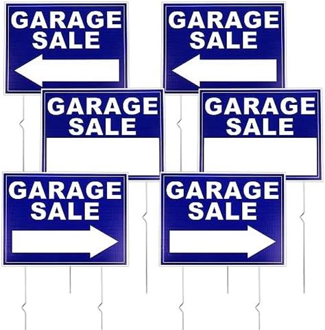 Amazon Pcs Garage Sale Signs With Stakes X In Double Sided